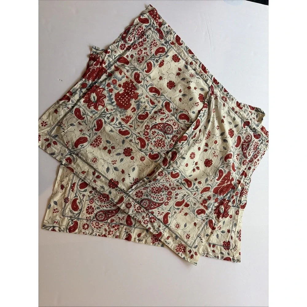 Lauren Ralph Lauren Katie Patchwork Pillow Shams Pair Red Blue Cream Floral